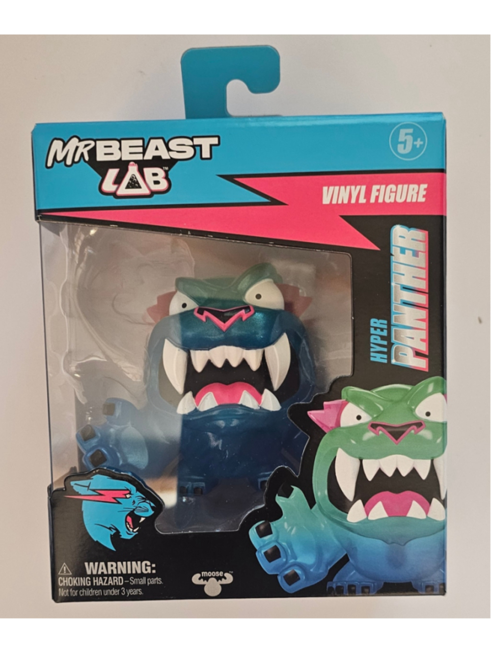 MrBeast Lab Hyper Panther Vinyl Figure Action Figure Blue Green One Size